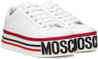 Moschino White Platform Low-Top Sneakers