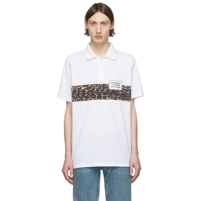 Photo: Burberry SSENSE Exclusive White Somerville Printed Polo