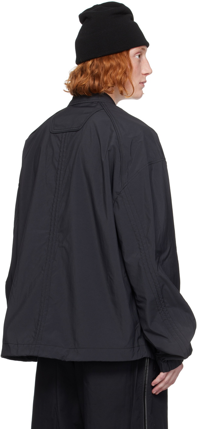 Juun.J Black Puckering Shirt
