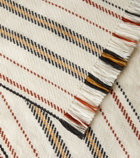 Loro Piana Fringed striped cashmere blanket