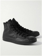Converse - Chuck 70 Full-Grain Leather High-Top Sneakers - Black