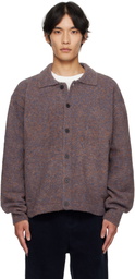 LE17SEPTEMBRE Purple Bouclé Button Down Cardigan