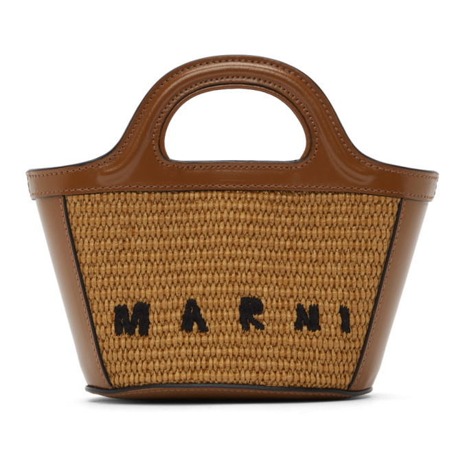 Marni Brown Micro Tropicalia Tote Bag