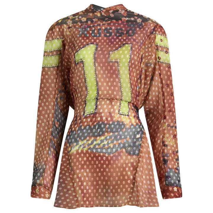 Photo: Paolina Russo Women's Long Sleeve Short Dress in Muddy Orange