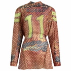 Paolina Russo Women's Long Sleeve Short Dress in Muddy Orange