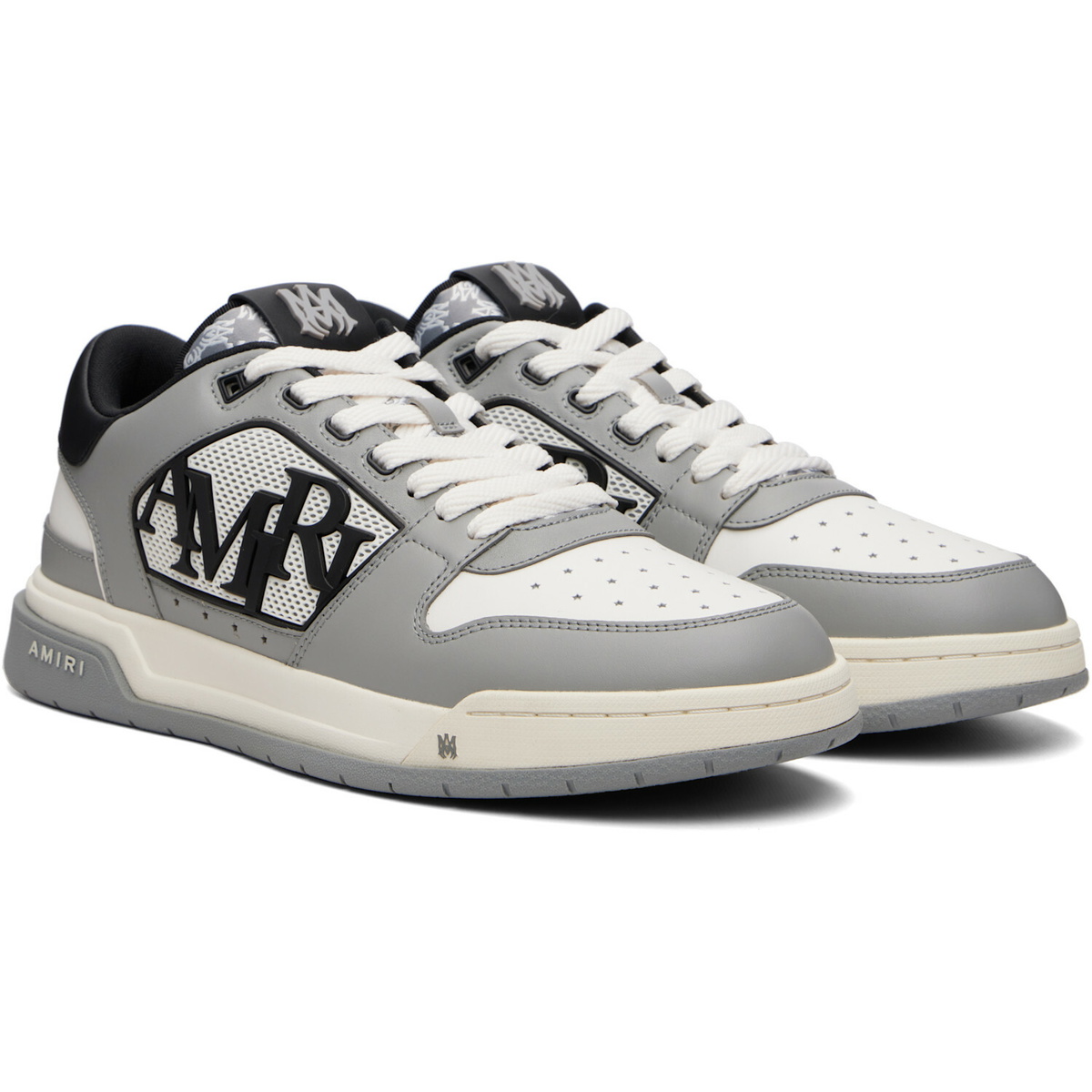 AMIRI Gray & White Classic Low Sneakers