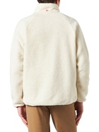 MC2 Saint Barth Man White Sherpa Jacket With Check Patch Pockets
