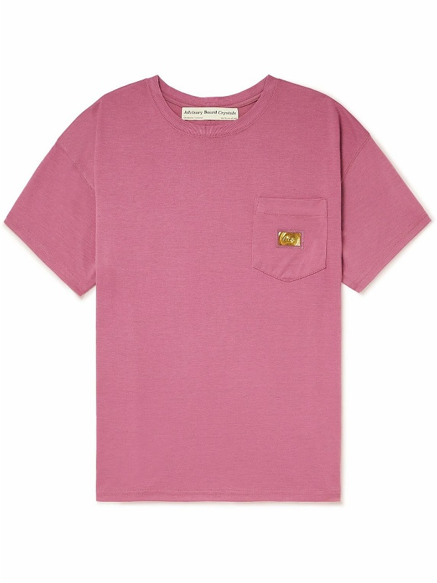 Photo: Abc. 123. - Logo-Appliquéd Cotton-Blend Jersey T-Shirt - Pink
