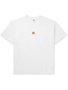 Nike - NRG ACG Logo-Embroidered Jersey T-Shirt - White