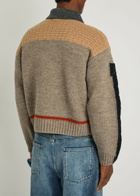 JW Anderson House Wool Polo Jumper Beige