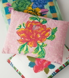 Lisa Corti Ankara Aqua rectangular cotton cushion