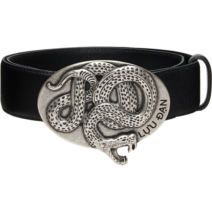 Photo: LU'U DAN Black Twisted Snake Cowboy Belt