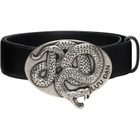LU'U DAN Black Twisted Snake Cowboy Belt