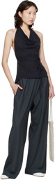 Cordera Gray Tailored Drawstring Trousers