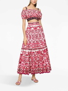 DOLCE & GABBANA - Majolica Print Cotton Long Skirt