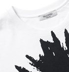 Valentino - Printed Cotton-Jersey T-Shirt - Men - White