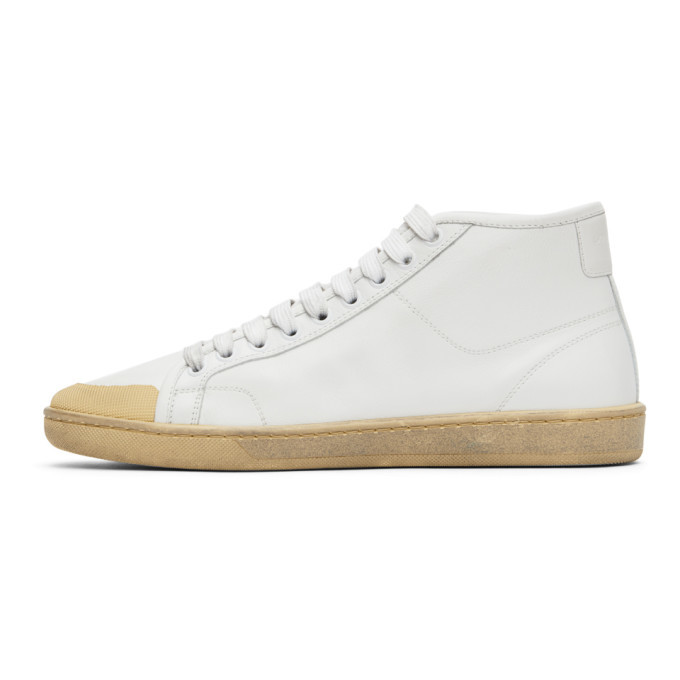 COURT CLASSIC SL/39 mid-top sneakers in grained leather, Saint Laurent