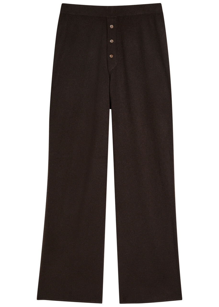 Guest In Residence Everywear Wide-leg Cashmere Trousers Black