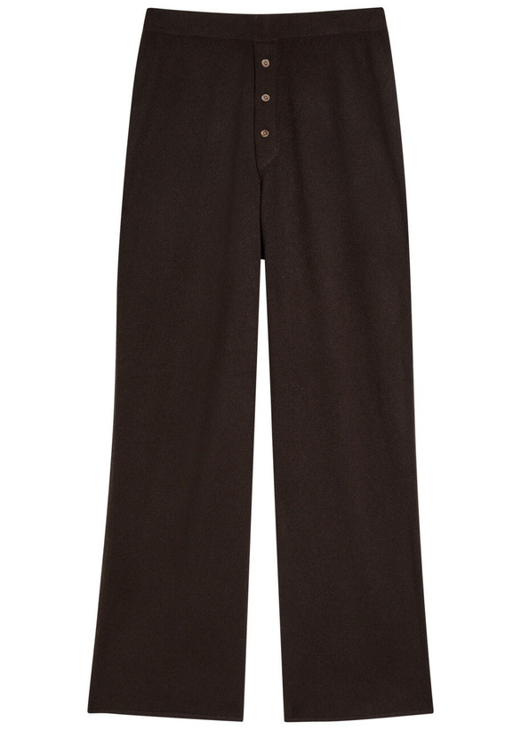 Photo: Guest In Residence Everywear Wide-leg Cashmere Trousers Black