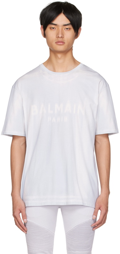 Photo: Balmain Blue Watercolor T-Shirt