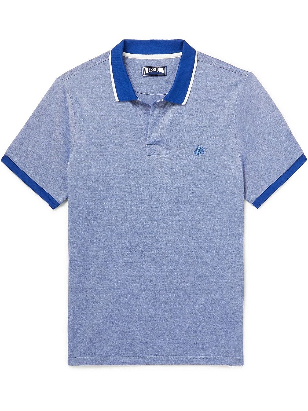 Photo: Vilebrequin - Palatin Logo-Embroidered Cotton-Piqué Polo Shirt - Blue
