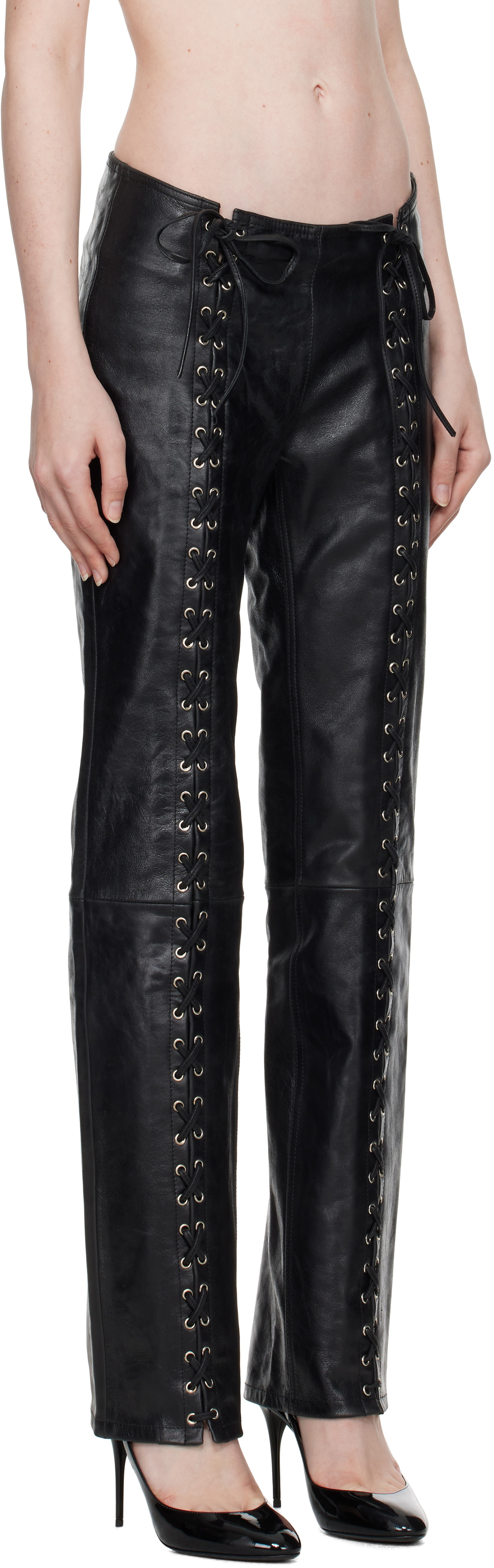 Saks Potts Black Christina Leather Pants
