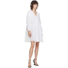 Edit White Tiered Sleeve Peplum Dress