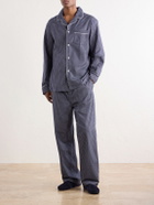 Derek Rose - Braemar 32 Checked Cotton-Twill Pyjama Set - Blue
