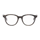 Fendi Black and Brown Round Glasses