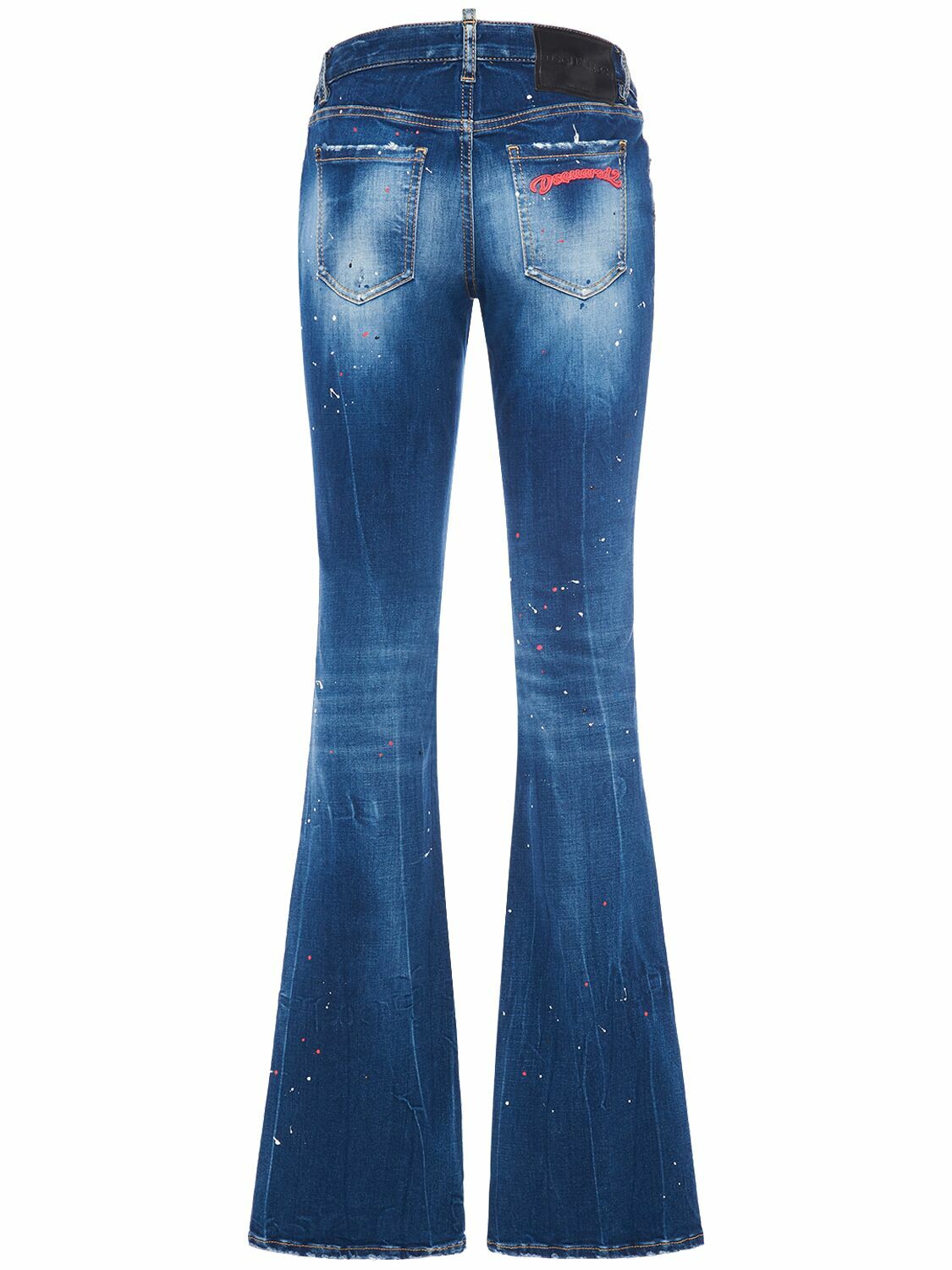 デニム・ジーパン Dsquared2 Black Mid-Rise Twiggy Flare Jeans 27920143~blue_0.jpg