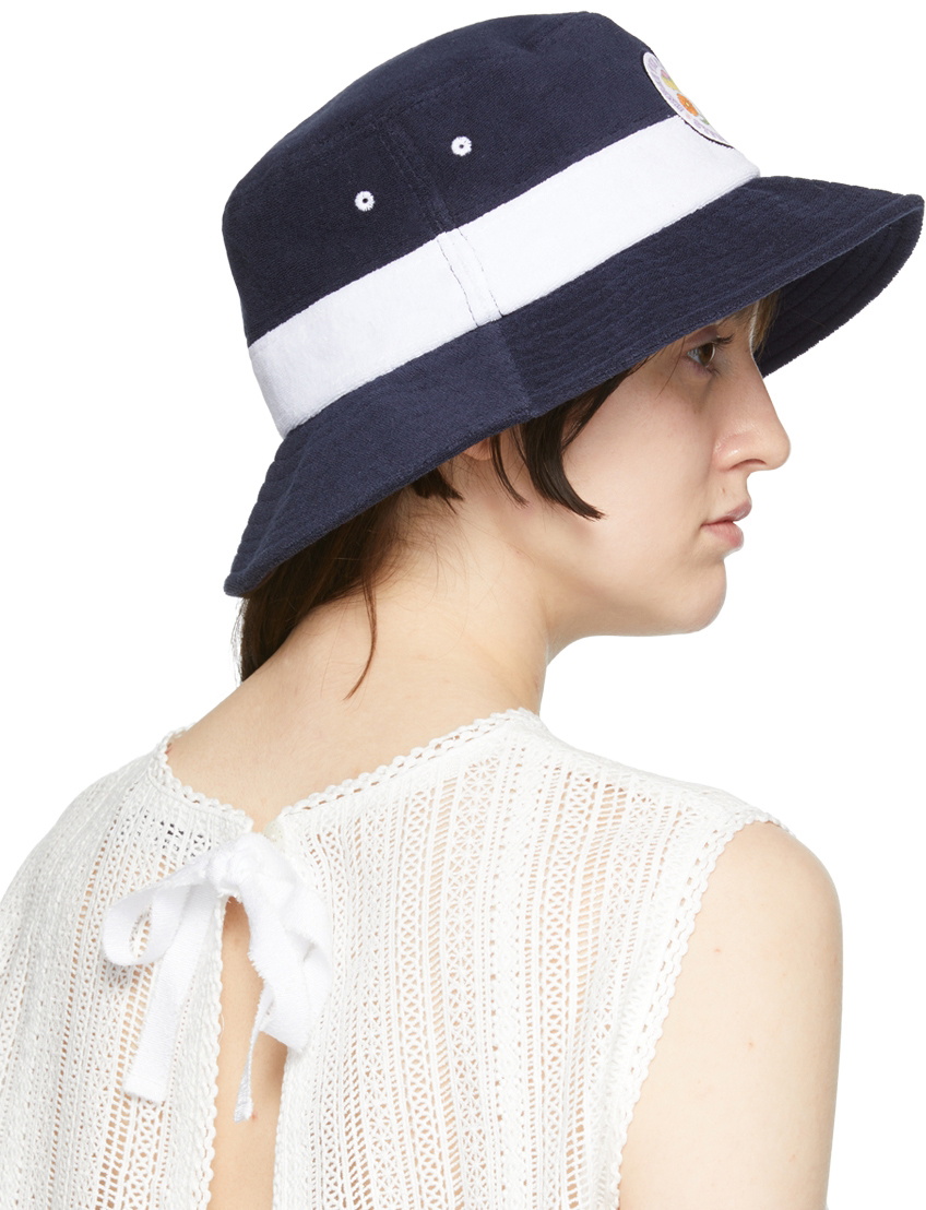 SJYP Navy Terrycloth Bucket Hat