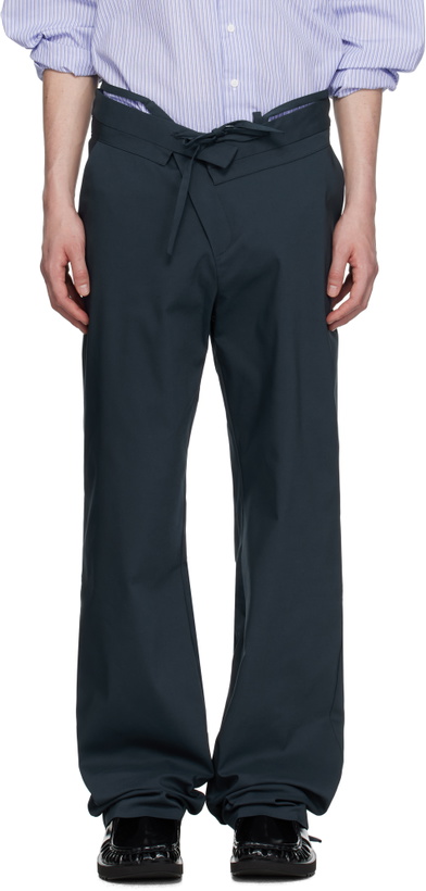 Photo: Ottolinger Navy Double Fold Suit Trousers
