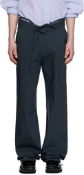 Ottolinger Navy Double Fold Suit Trousers