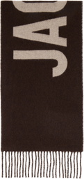 JACQUEMUS Brown 'The Jacquemus' Scarf