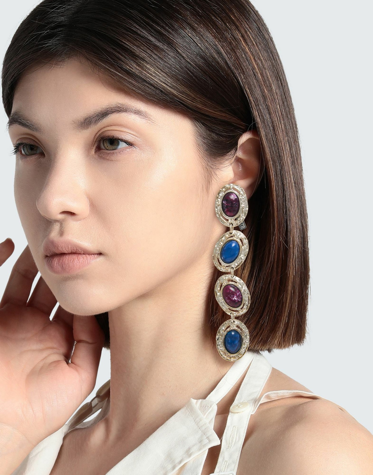 Alberta Ferretti Womens Earrings Plum