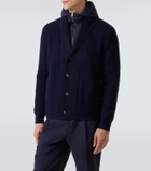Herno Layered wool and technical cardigan