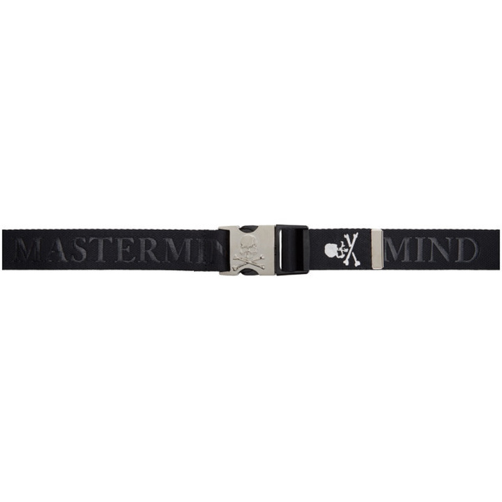 Photo: mastermind WORLD Black Logo Tape Belt