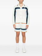 Casablanca White Tennis Stripe Cardigan
