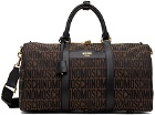 Moschino Brown Logo Duffle Bag