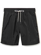 Nike - Sportswear Twill-Trimmed Nylon Drawstring Shorts - Black