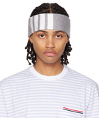 Thom Browne Gray 4-Bar Headband