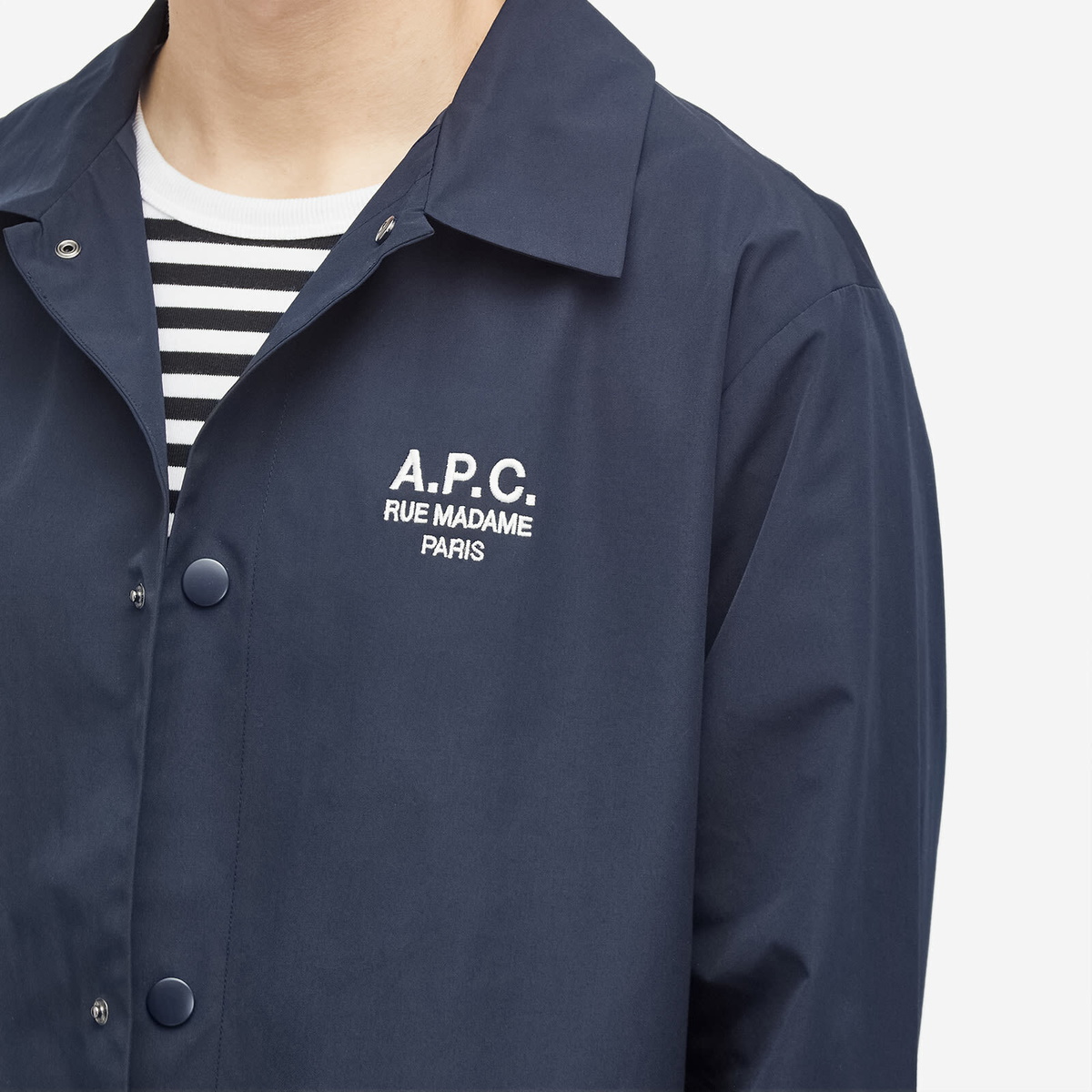 A.P.C. Men's Regis Coaches Jacket in Dark Navy A.P.C.