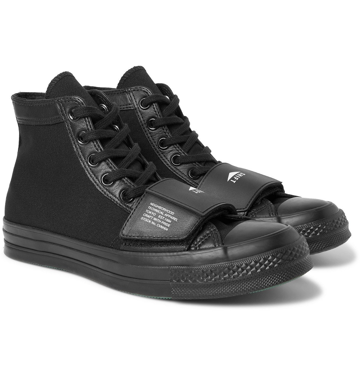 Converse - Neighborhood Chuck 70 Moto Rubber-Trimmed Leather and ...