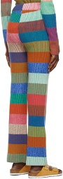 The Elder Statesman Multicolor Yatzy Strip Flare Lounge Pants