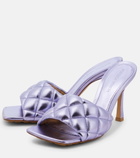 Bottega Veneta - Padded metallic leather mules