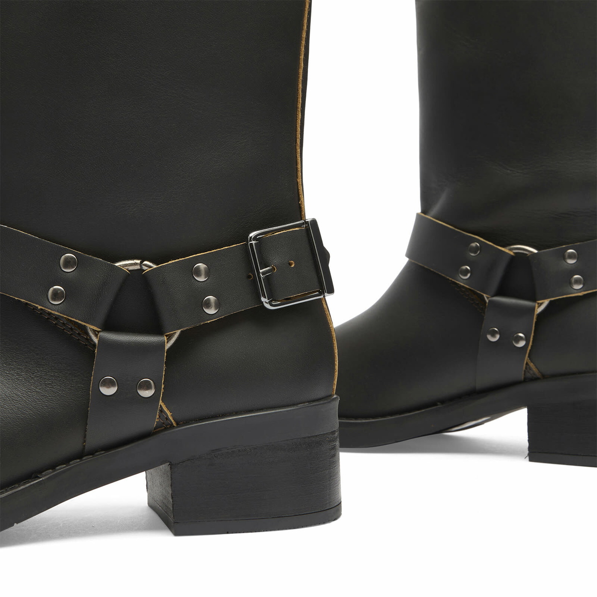 Samsøe Samsøe Women's Sabrenta Knee High Buckled Boots in Black Olive