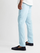 Orlebar Brown - Griffon Straight-Leg Linen Trousers - Blue