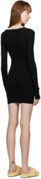 ÉTERNE Black Crewneck Minidress