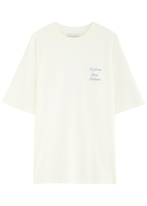 Photo: DRÔLE DE Monsieur Nfpm Printed Cotton T-shirt Off White