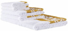 Versace White 'I Love Baroque' Towel Set, 5 pc